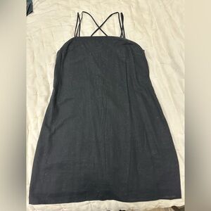 Elegant Black Spaghetti Strap Dress